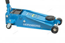 Домкрат NORDBERG N3203 подкатной 3 тонн 133-465мм с резиновой насадкой, быстрый подъем